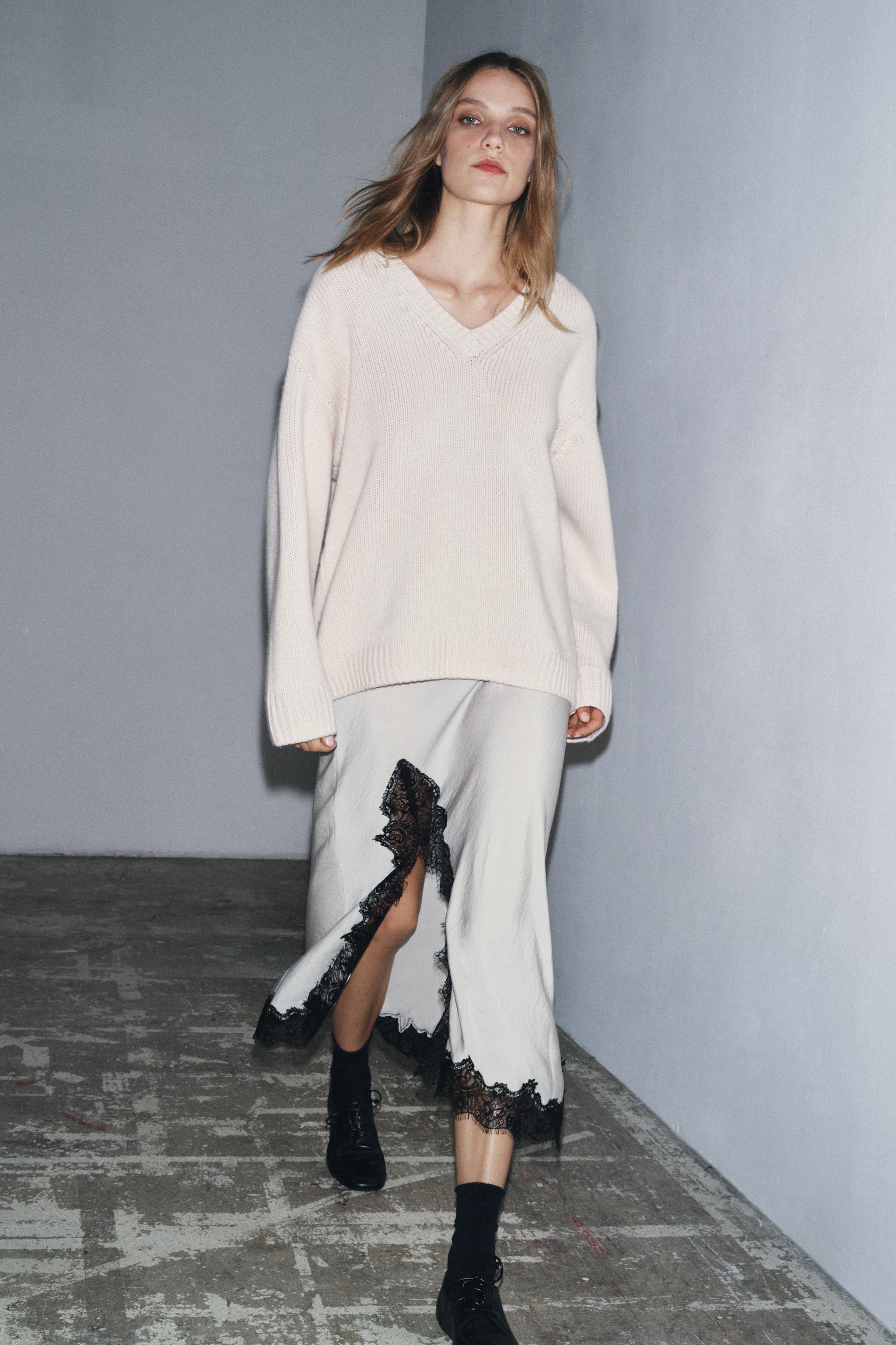 ZW COLLECTION LACE MIDI SKIRT